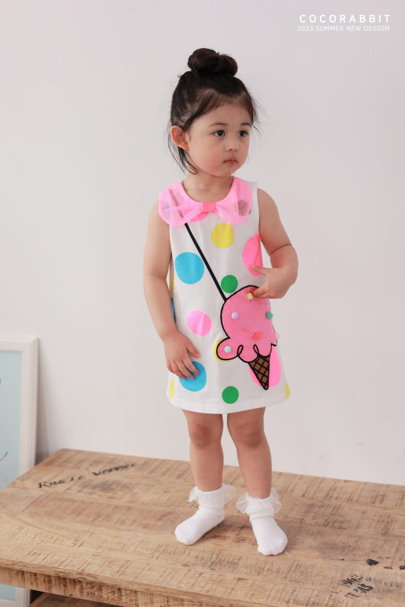 Coco Rabbit - Korean Children Fashion - #kidzfashiontrend - Dot Ice Cream One-piece - 4