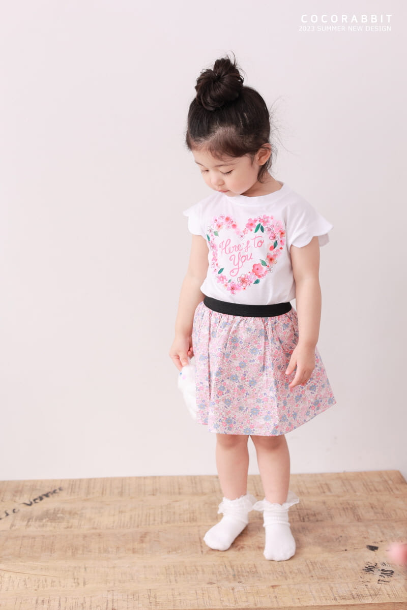 Coco Rabbit - Korean Children Fashion - #Kfashion4kids - Heart Flower Tee - 2
