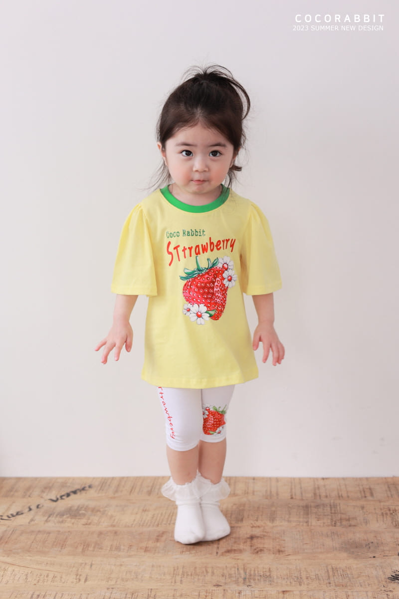 Coco Rabbit - Korean Children Fashion - #Kfashion4kids - Strawberry Leggings - 5