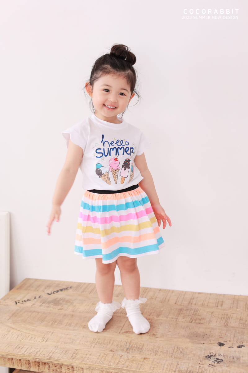 Coco Rabbit - Korean Children Fashion - #childofig - Stripes Skirt - 9