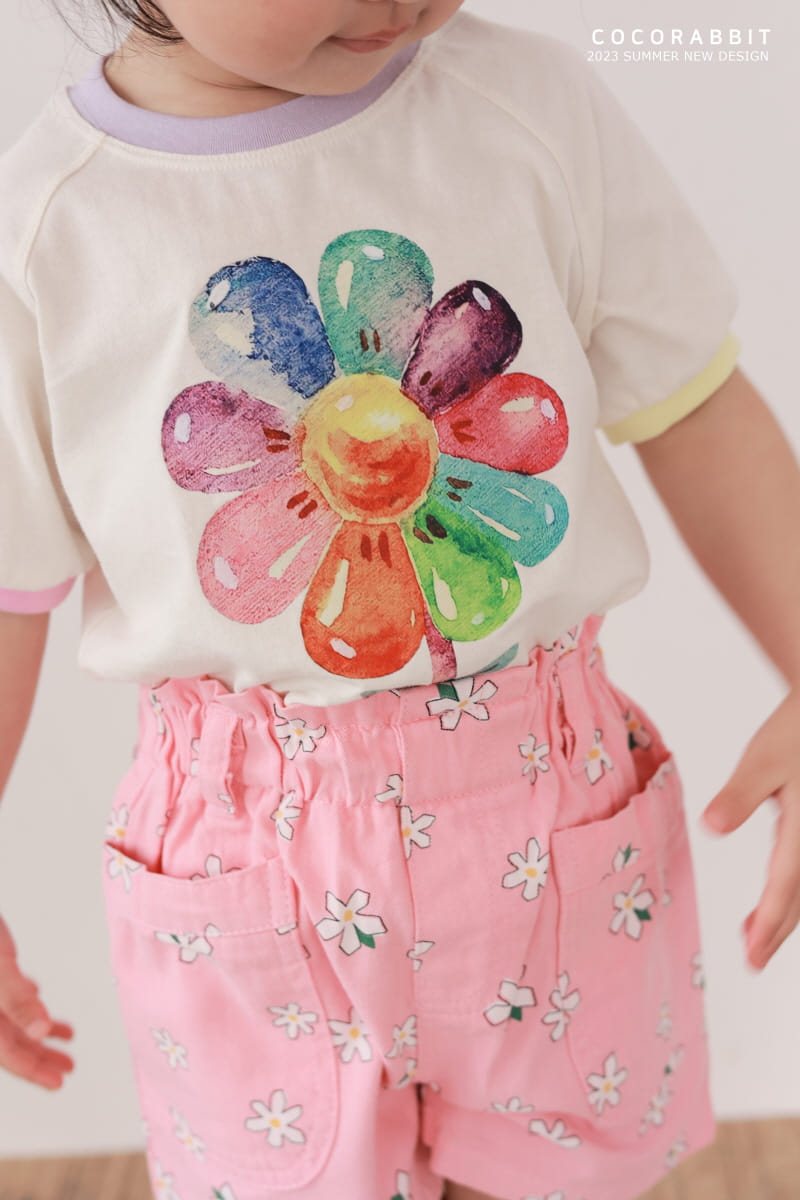 Coco Rabbit - Korean Children Fashion - #prettylittlegirls - Rainbow Flower Tee - 4