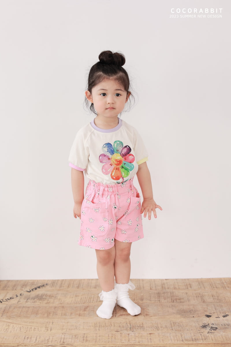 Coco Rabbit - Korean Children Fashion - #childofig - Rainbow Flower Tee - 5