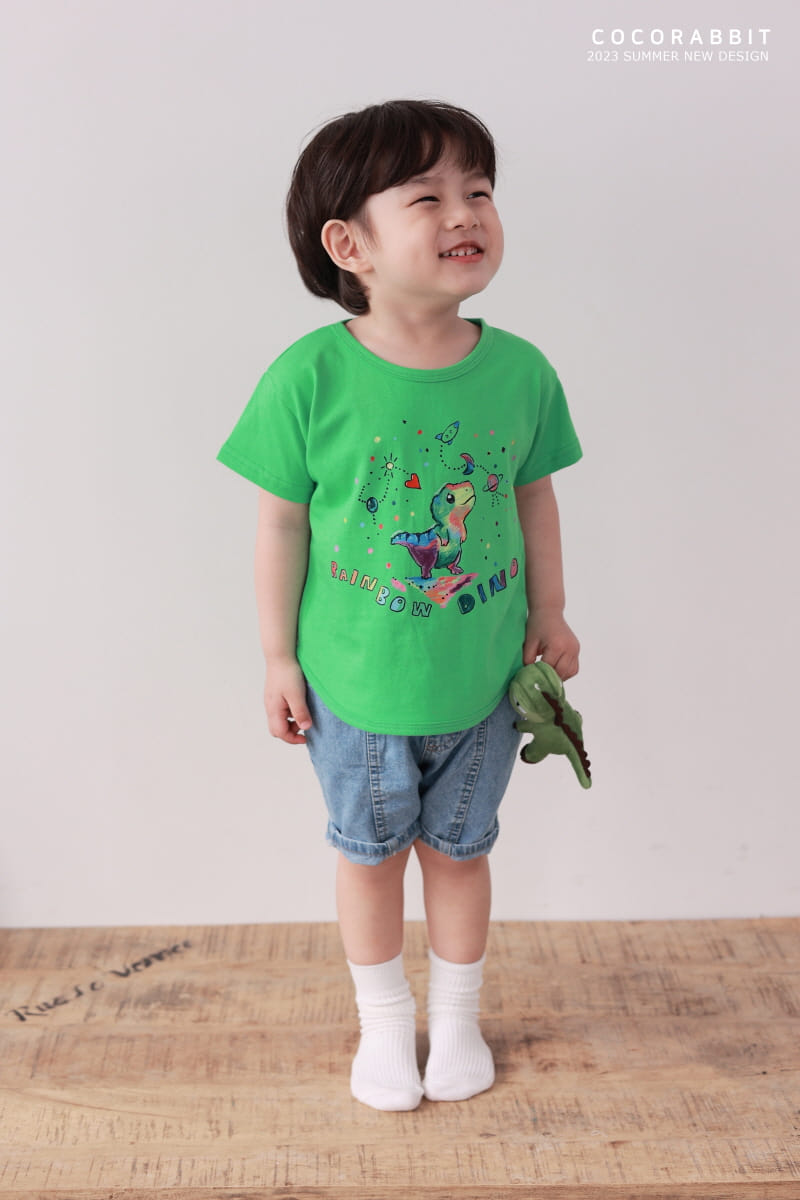 Coco Rabbit - Korean Children Fashion - #childofig - Rainbow Dino Tee - 3