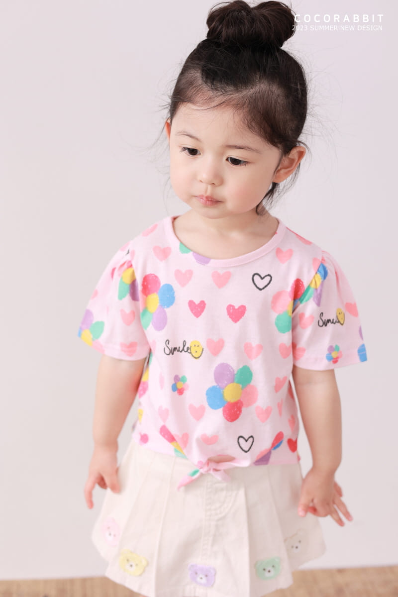 Coco Rabbit - Korean Children Fashion - #childrensboutique - Flower Ribbon Tee - 6