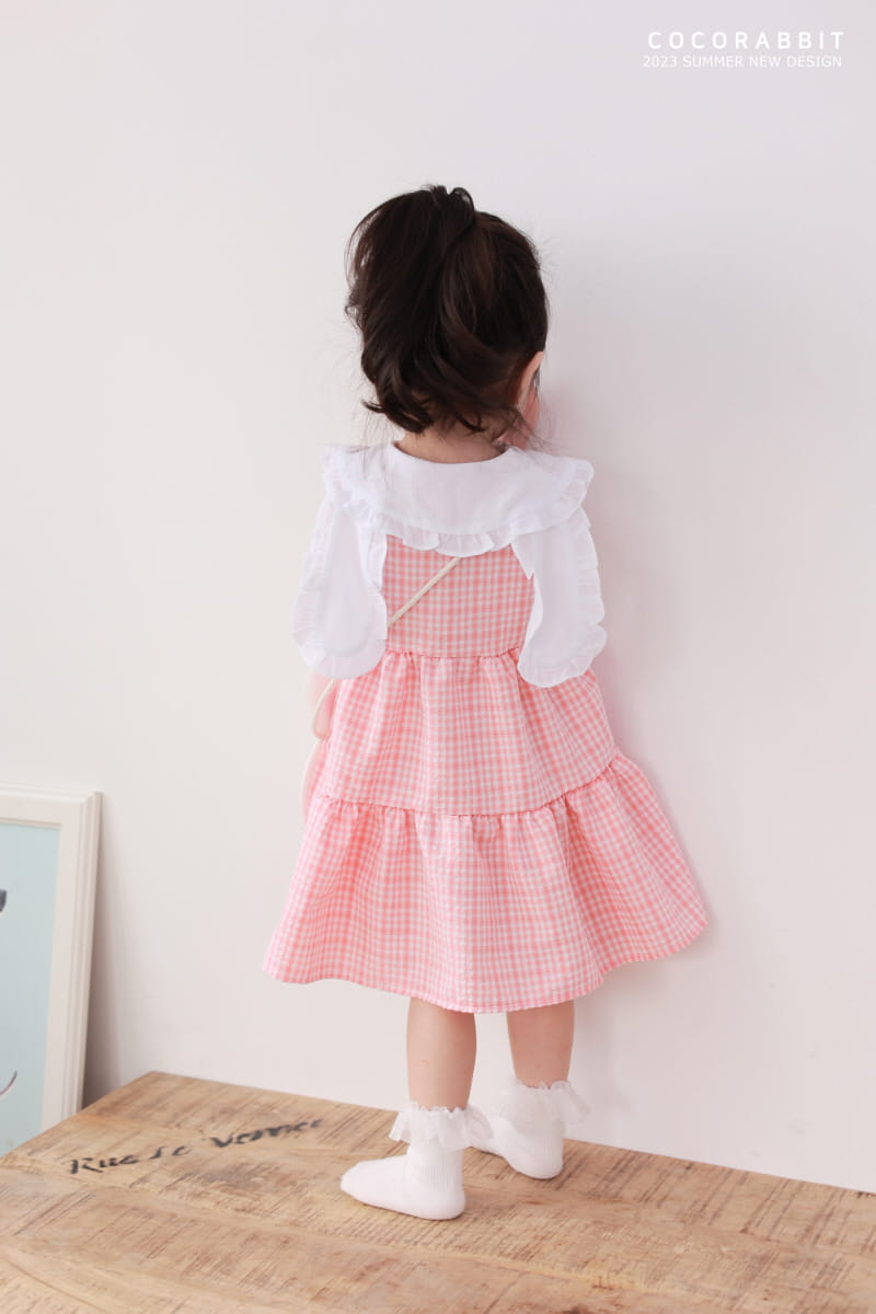 Coco Rabbit - Korean Children Fashion - #childofig - Check Rabbit One-piece - 4