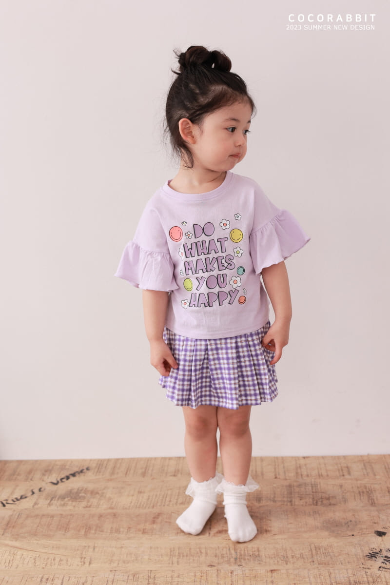 Coco Rabbit - Korean Children Fashion - #childrensboutique - Check Wrinkle Skirt - 3
