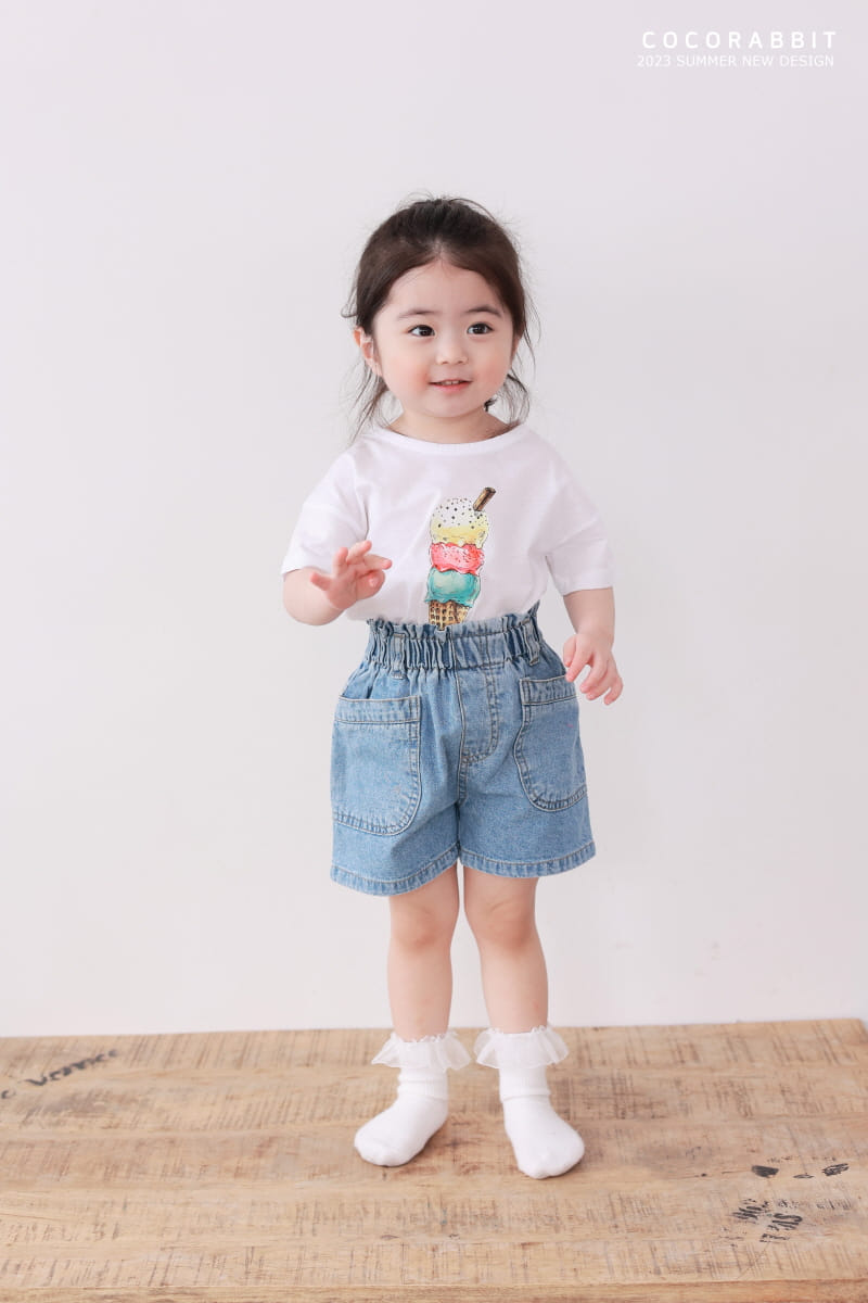 Coco Rabbit - Korean Children Fashion - #childrensboutique - Denim Pocket Pants