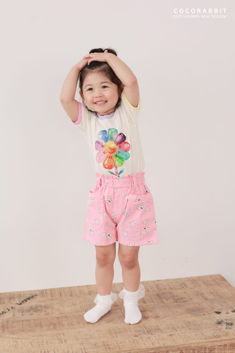 Coco Rabbit - Korean Children Fashion - #childrensboutique - Rainbow Flower Tee - 6