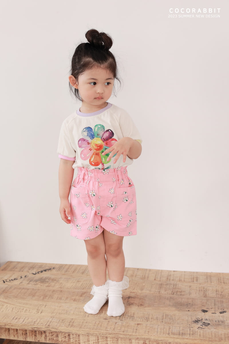 Coco Rabbit - Korean Children Fashion - #designkidswear - Rainbow Flower Tee - 7