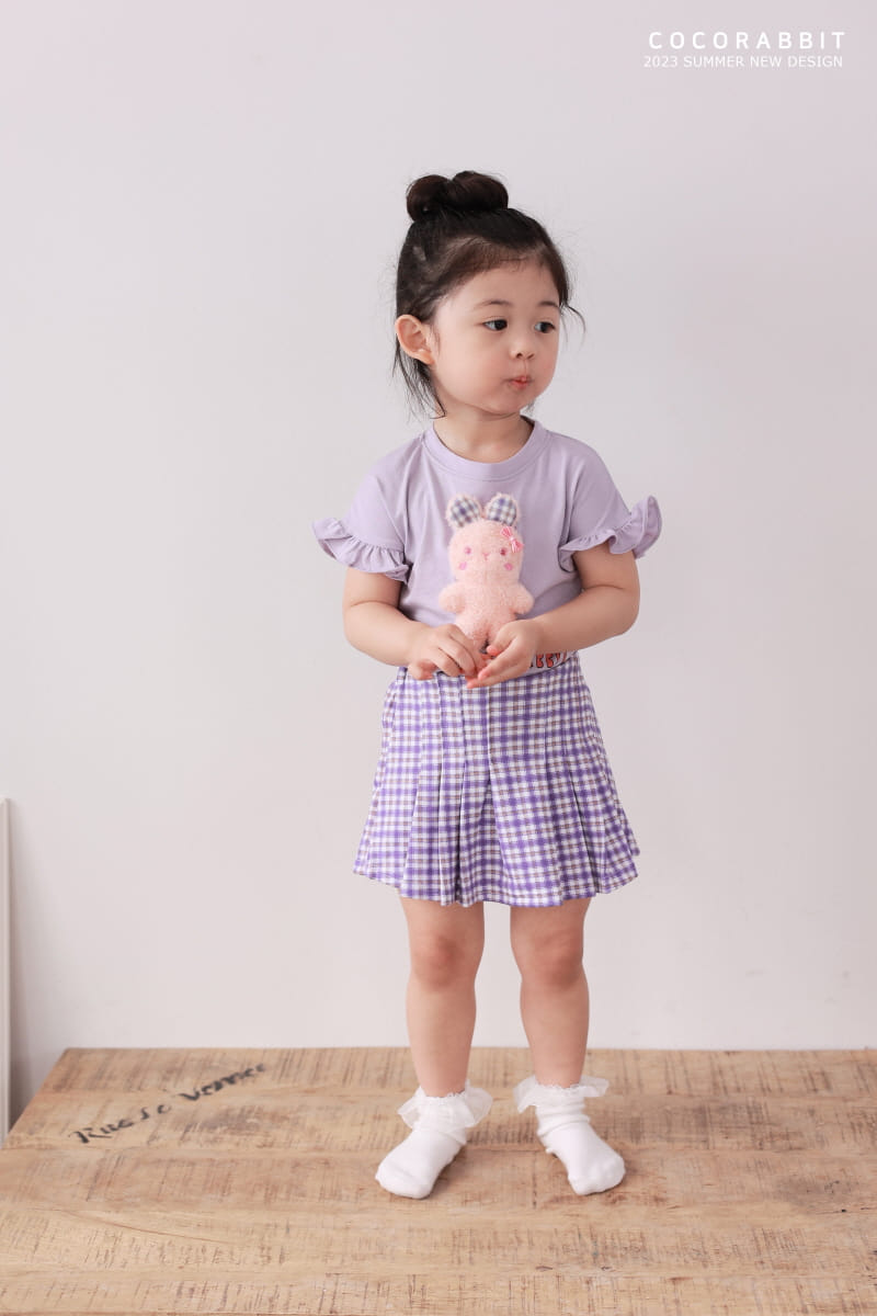 Coco Rabbit - Korean Children Fashion - #discoveringself - Check Wrinkle Skirt - 5