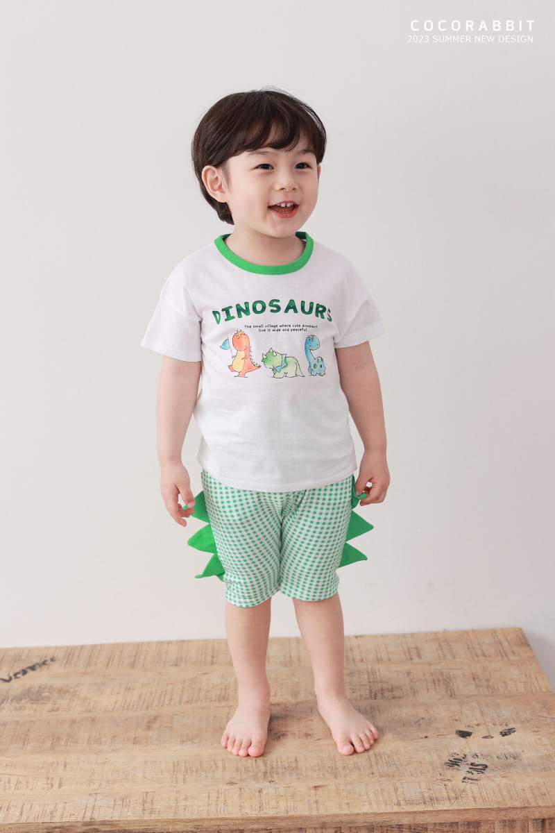 Coco Rabbit - Korean Children Fashion - #designkidswear - Check Dino Pants - 4