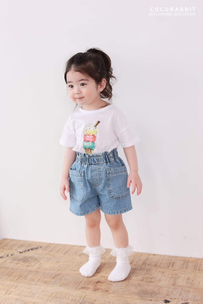Coco Rabbit - Korean Children Fashion - #discoveringself - Denim Pocket Pants - 3