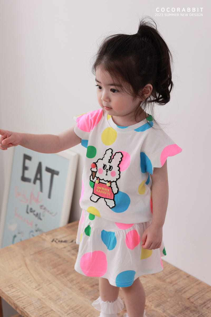 Coco Rabbit - Korean Children Fashion - #discoveringself - Dot Rabbit Tee - 5