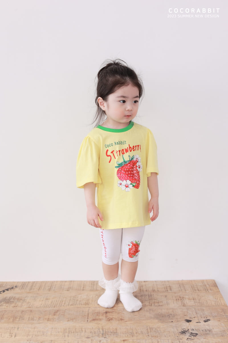 Coco Rabbit - Korean Children Fashion - #fashionkids - Strawberry Leggings