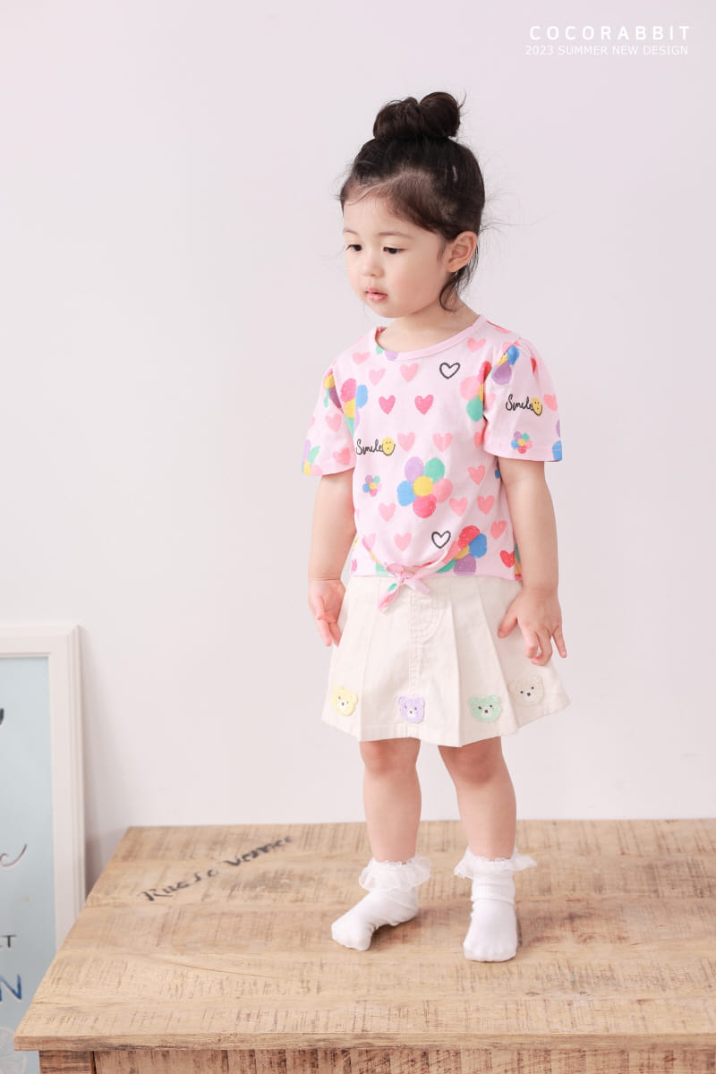 Coco Rabbit - Korean Children Fashion - #kidsshorts - Flower Ribbon Tee - 10