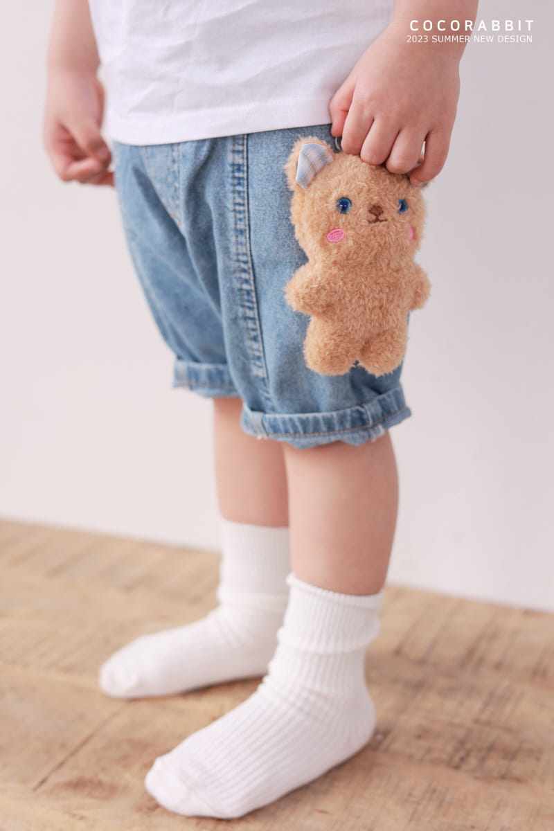 Coco Rabbit - Korean Children Fashion - #kidsshorts - Bear Slit Jenas - 7