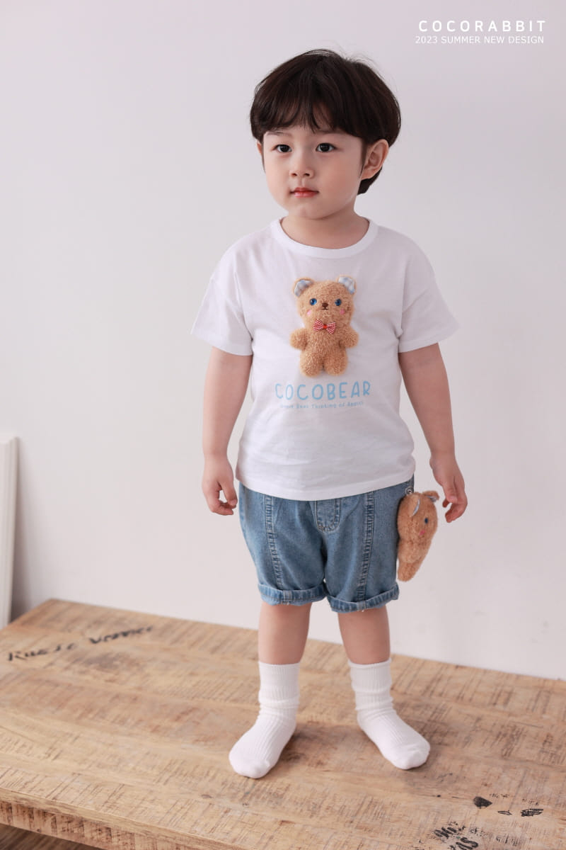 Coco Rabbit - Korean Children Fashion - #kidsshorts - Bear Doll Tee - 6