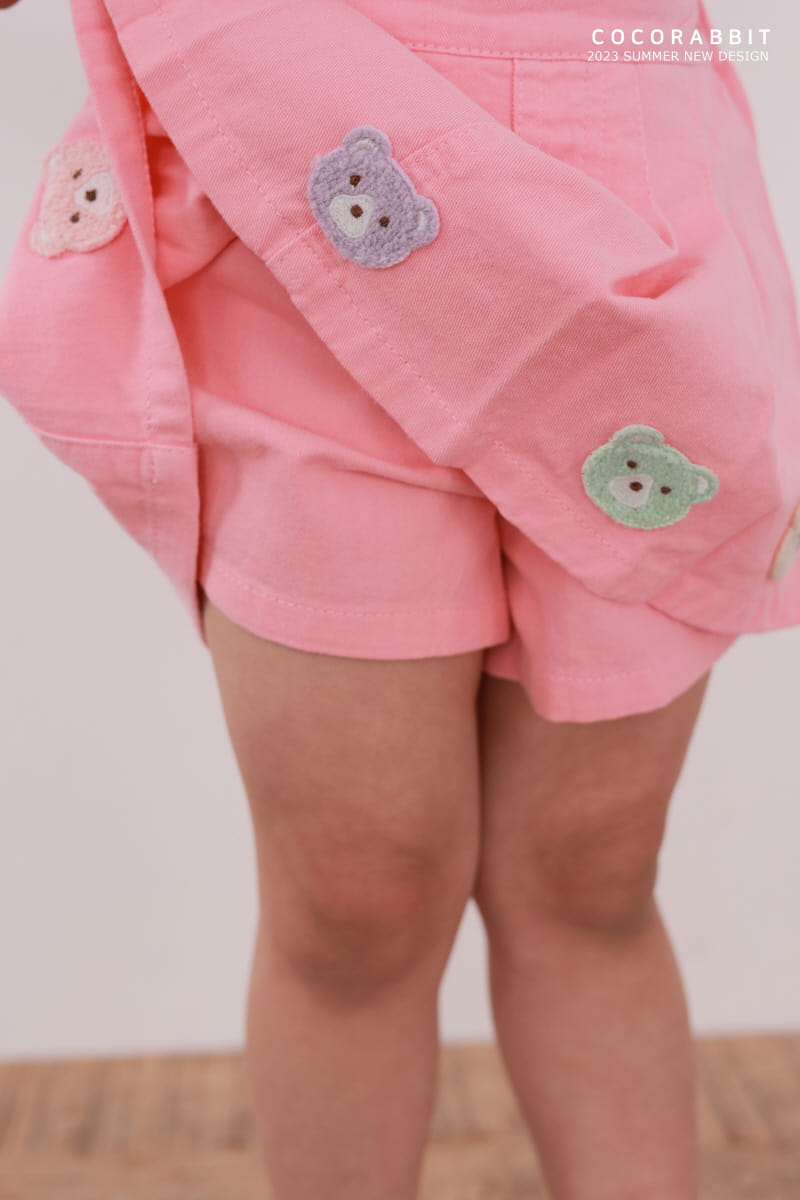 Coco Rabbit - Korean Children Fashion - #kidsshorts - Bear Wrinkle Skirt - 5