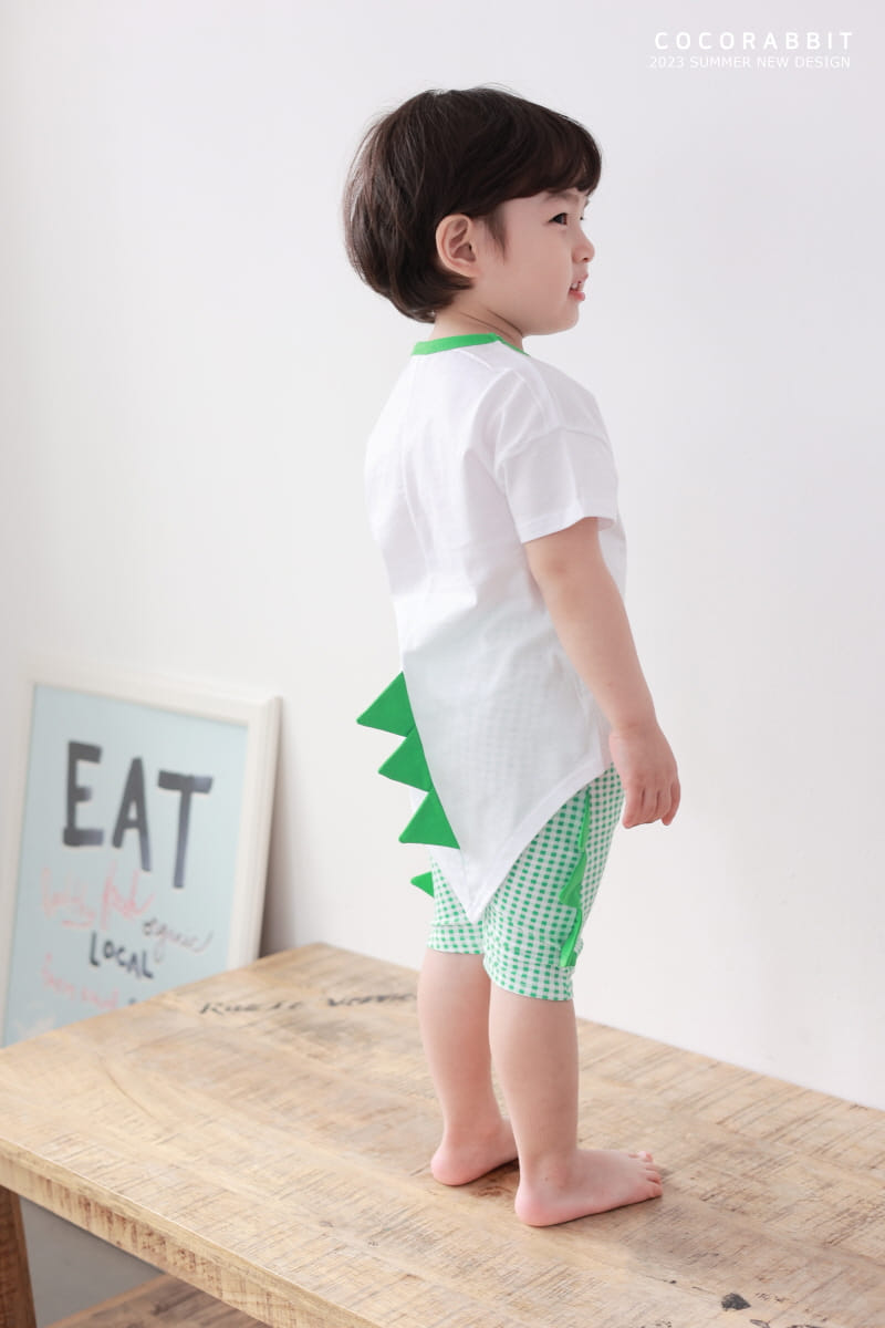 Coco Rabbit - Korean Children Fashion - #kidsshorts - Check Dino Pants - 6