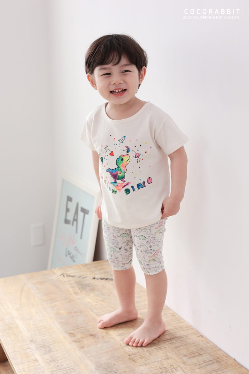 Coco Rabbit - Korean Children Fashion - #kidsshorts - Dino Leggings - 3
