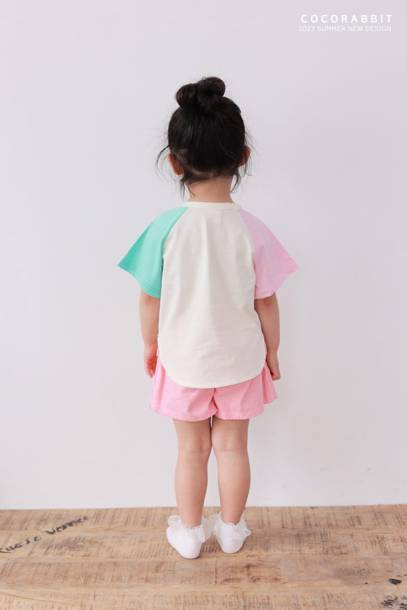 Coco Rabbit - Korean Children Fashion - #kidsshorts - Color Face Tee - 12