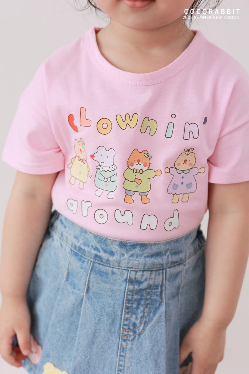 Coco Rabbit - Korean Children Fashion - #kidsstore - Bear Denim Wrinkle Skirt - 9