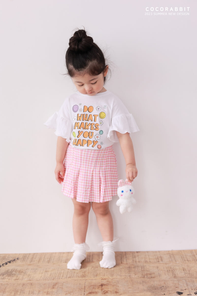 Coco Rabbit - Korean Children Fashion - #kidsstore - Check Wrinkle Skirt - 8