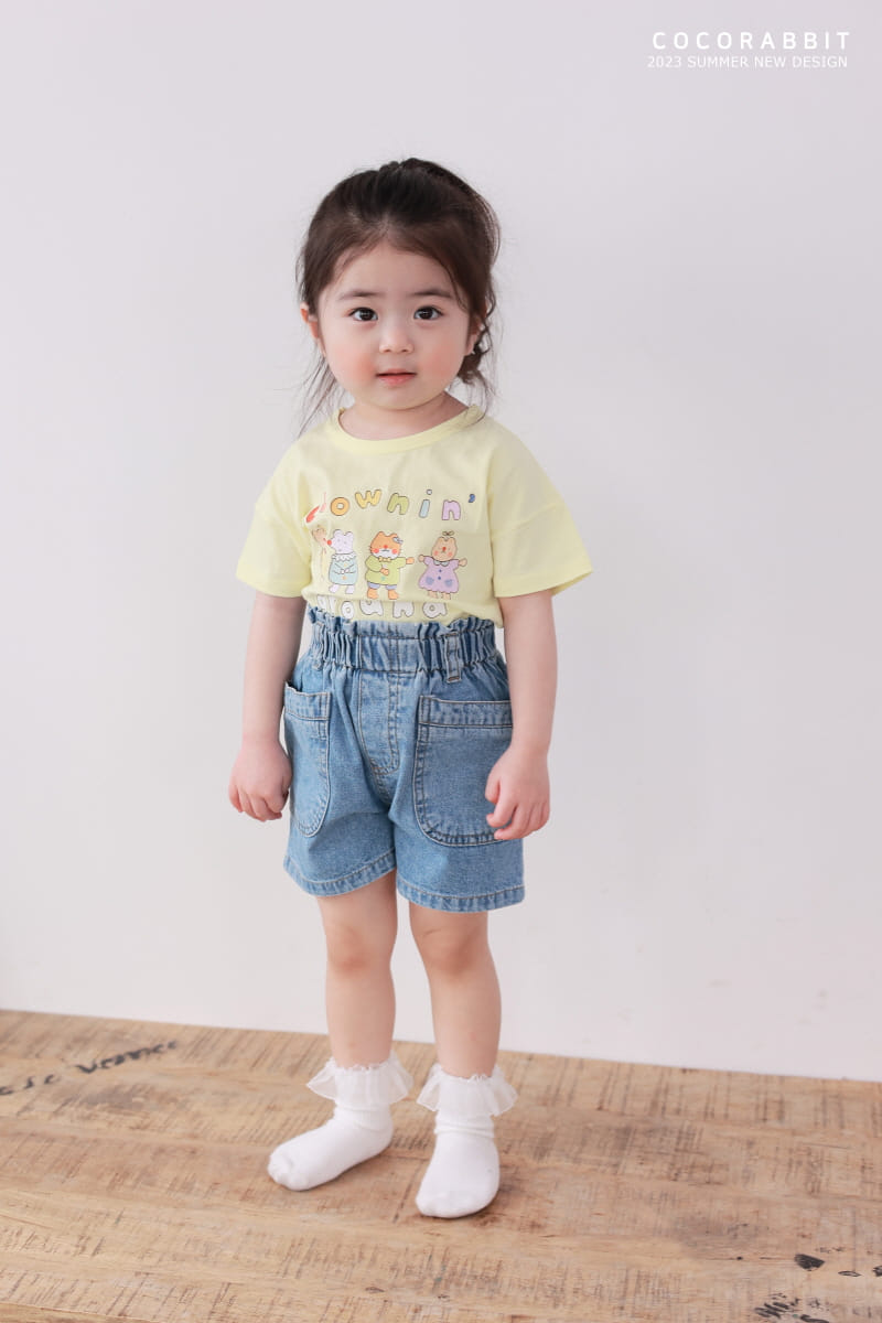 Coco Rabbit - Korean Children Fashion - #kidsstore - Denim Pocket Pants - 6