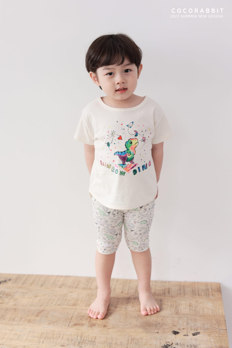 Coco Rabbit - Korean Children Fashion - #kidsshorts - Dino Leggings - 4