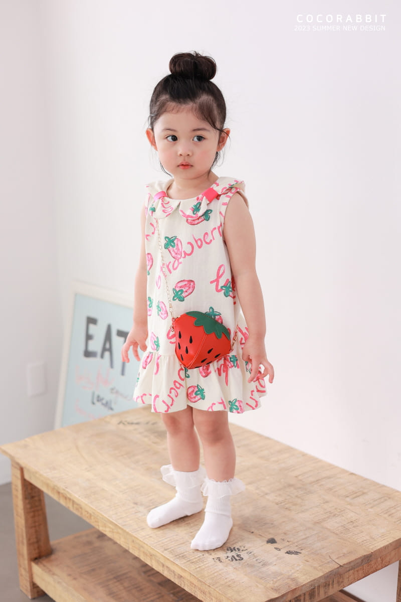 Coco Rabbit - Korean Children Fashion - #kidsshorts - Strawberry One-piece - 4