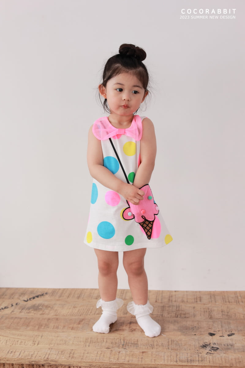 Coco Rabbit - Korean Children Fashion - #kidzfashiontrend - Dot Ice Cream One-piece - 3