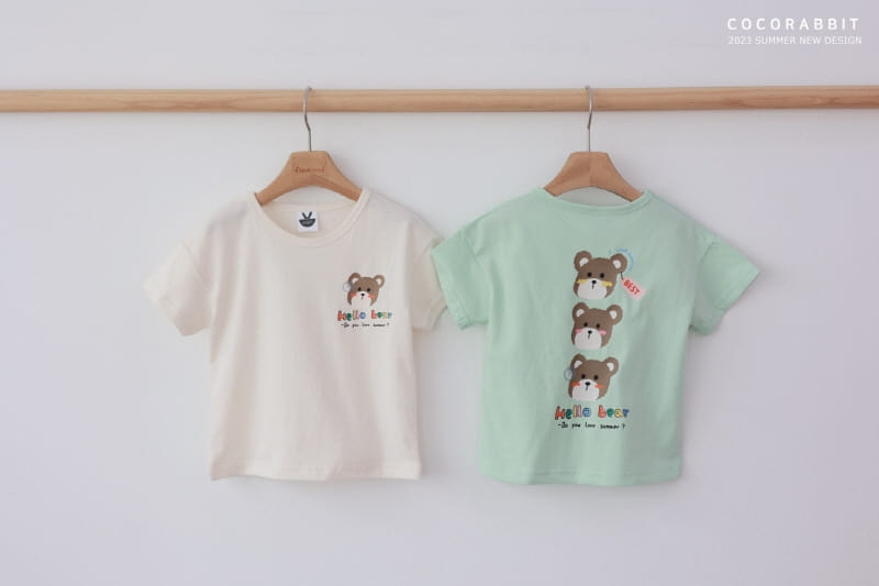 Coco Rabbit - Korean Children Fashion - #kidsstore - Hello Bear Tee - 4