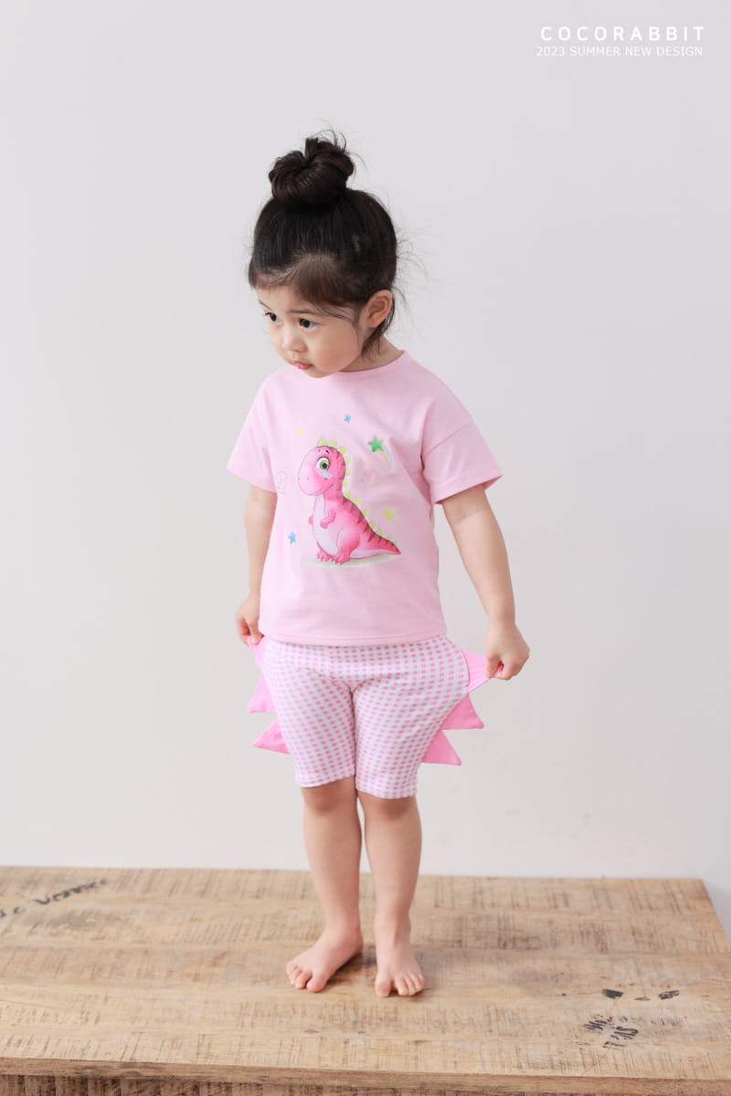 Coco Rabbit - Korean Children Fashion - #kidzfashiontrend - Check Dino Pants - 8