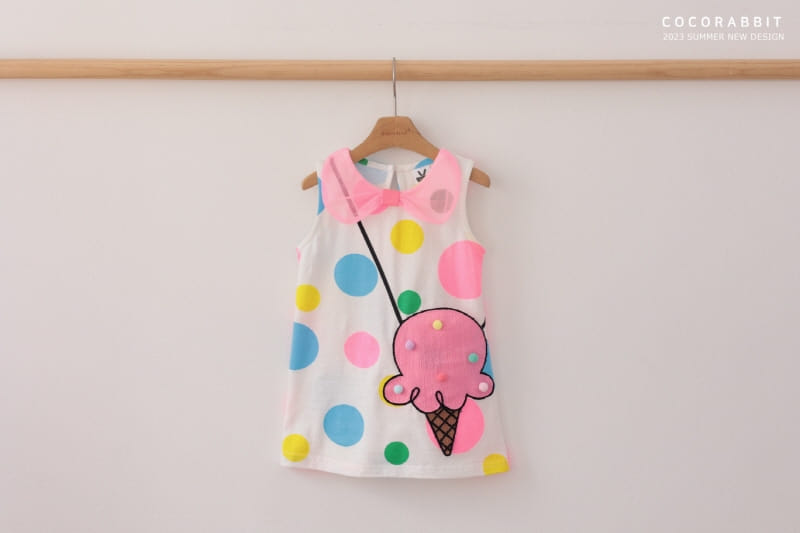 Coco Rabbit - Korean Children Fashion - #littlefashionista - Dot Ice Cream One-piece - 5