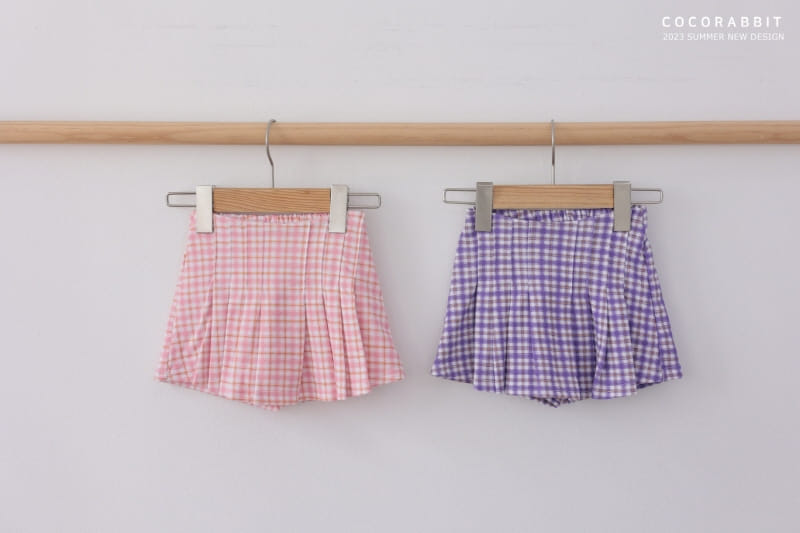 Coco Rabbit - Korean Children Fashion - #littlefashionista - Check Wrinkle Skirt - 11