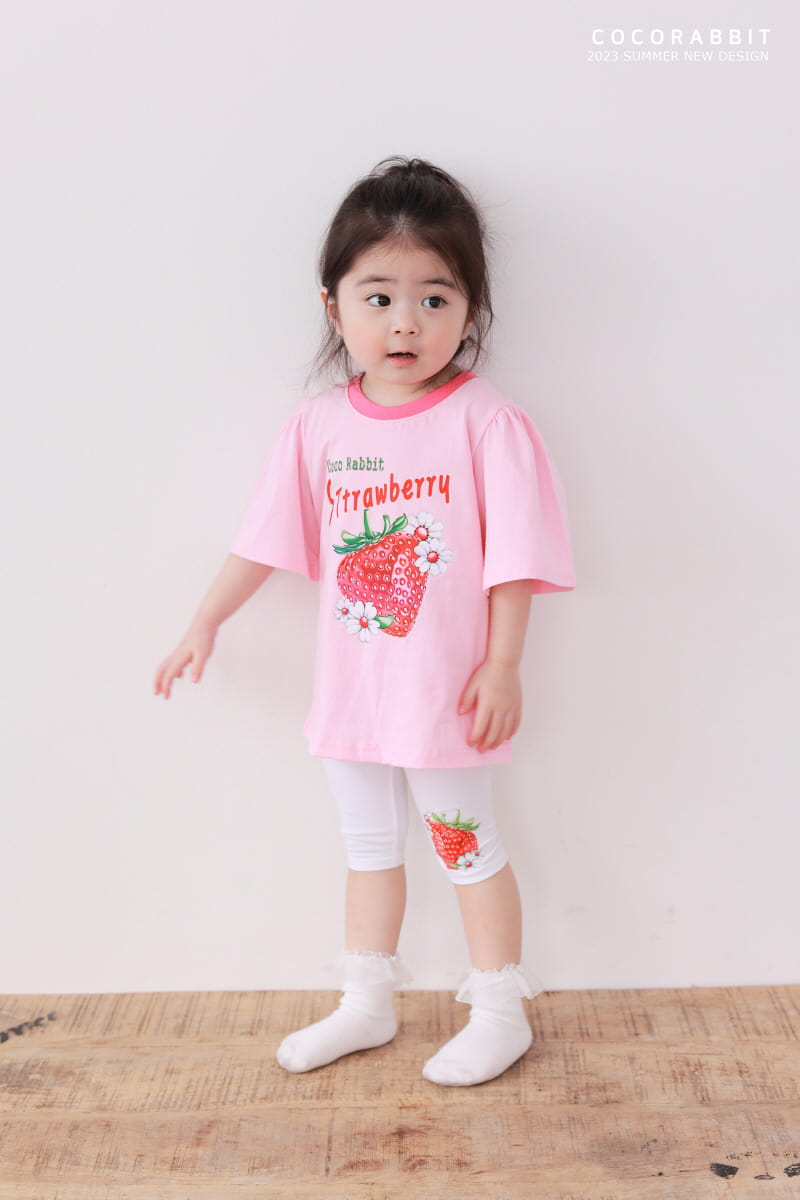 Coco Rabbit - Korean Children Fashion - #littlefashionista - Strawberry Leggings - 6