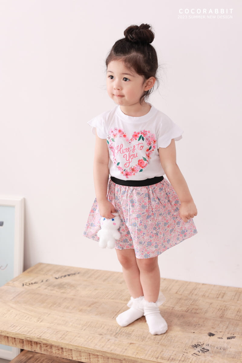 Coco Rabbit - Korean Children Fashion - #littlefashionista - Heart Flower Tee - 4