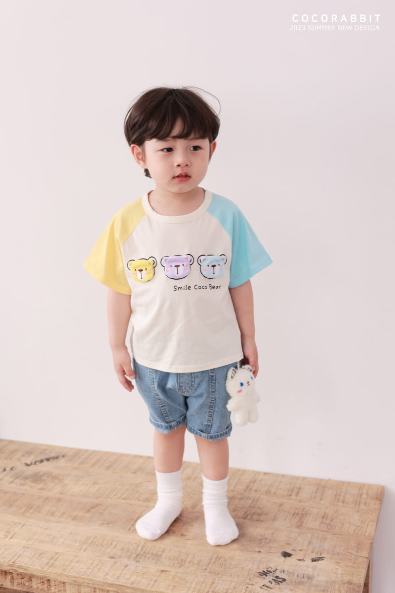Coco Rabbit - Korean Children Fashion - #magicofchildhood - Color Face Tee - 3