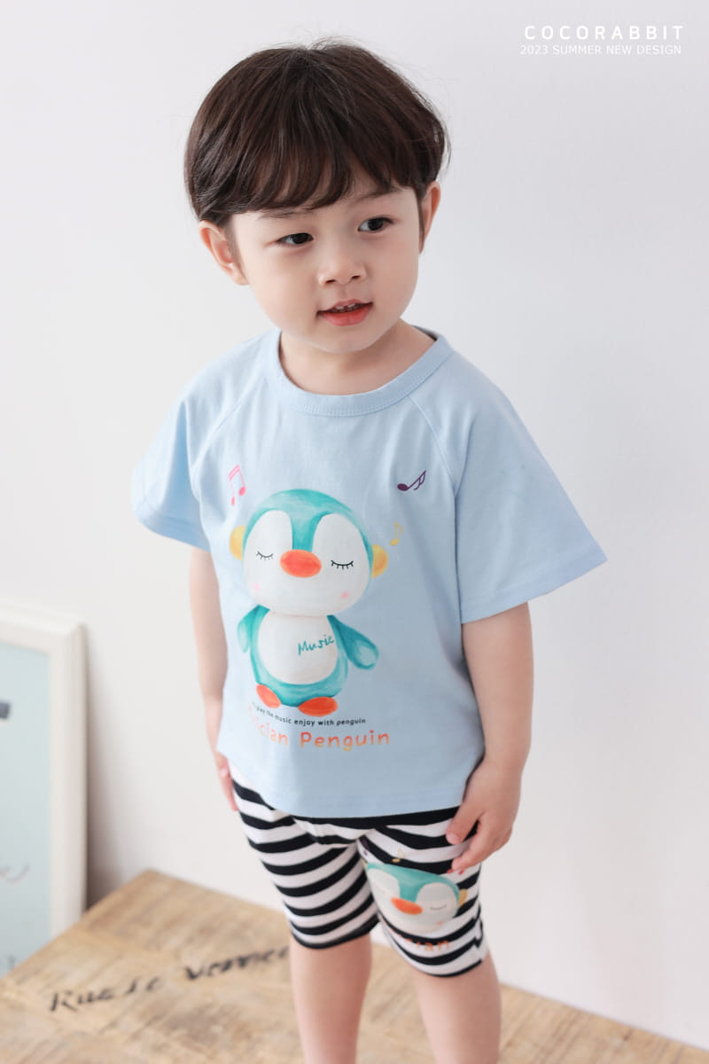 Coco Rabbit - Korean Children Fashion - #magicofchildhood - Music Penguin Tee - 2