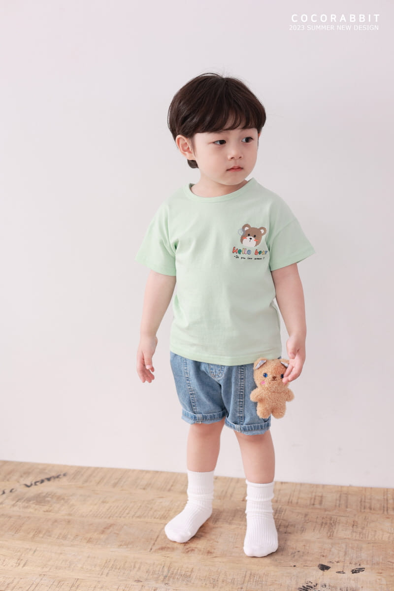 Coco Rabbit - Korean Children Fashion - #minifashionista - Hello Bear Tee - 8