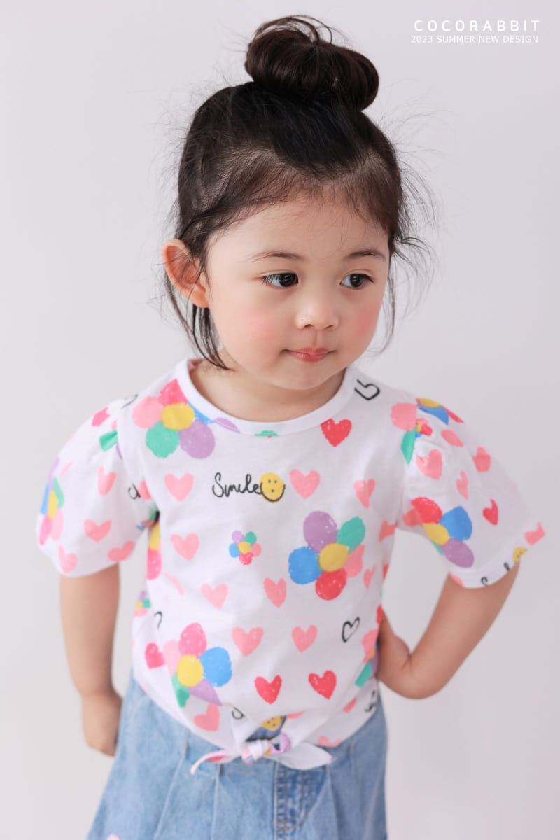 Coco Rabbit - Korean Children Fashion - #prettylittlegirls - Flower Ribbon Tee