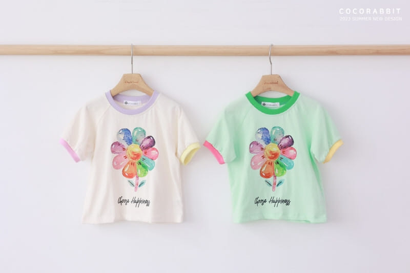 Coco Rabbit - Korean Children Fashion - #prettylittlegirls - Rainbow Flower Tee - 3