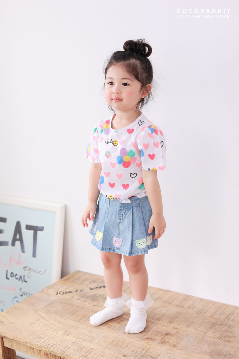 Coco Rabbit - Korean Children Fashion - #toddlerclothing - Flower Ribbon Tee - 4