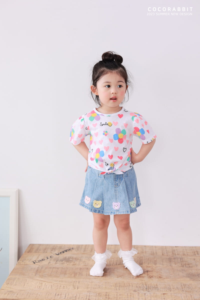 Coco Rabbit - Korean Children Fashion - #todddlerfashion - Flower Ribbon Tee - 2