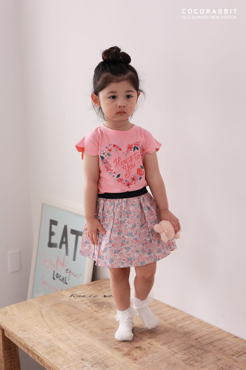 Coco Rabbit - Korean Children Fashion - #todddlerfashion - Heart Flower Tee - 7