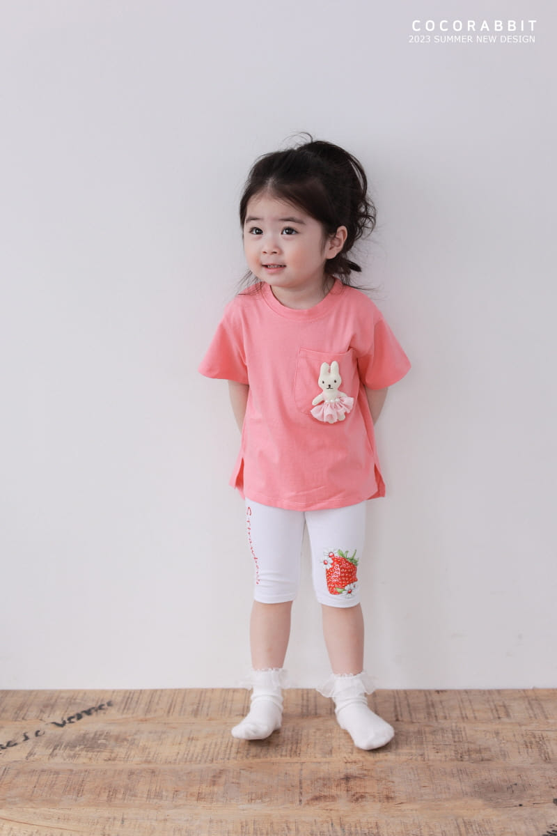 Coco Rabbit - Korean Children Fashion - #todddlerfashion - Strawberry Leggings - 10