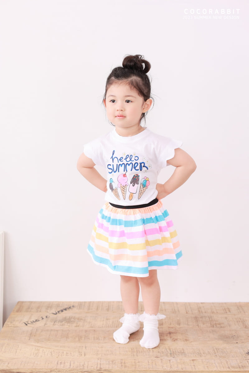 Coco Rabbit - Korean Children Fashion - #toddlerclothing - Stripes Skirt - 7