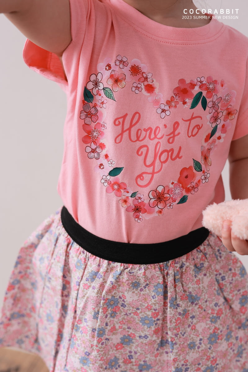 Coco Rabbit - Korean Children Fashion - #toddlerclothing - Heart Flower Tee - 8