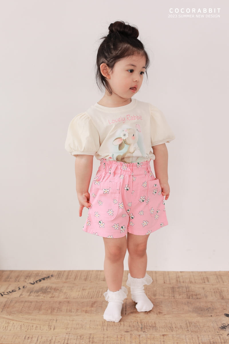 Coco Rabbit - Korean Children Fashion - #toddlerclothing - Rabbit Puff Sha Tee - 5