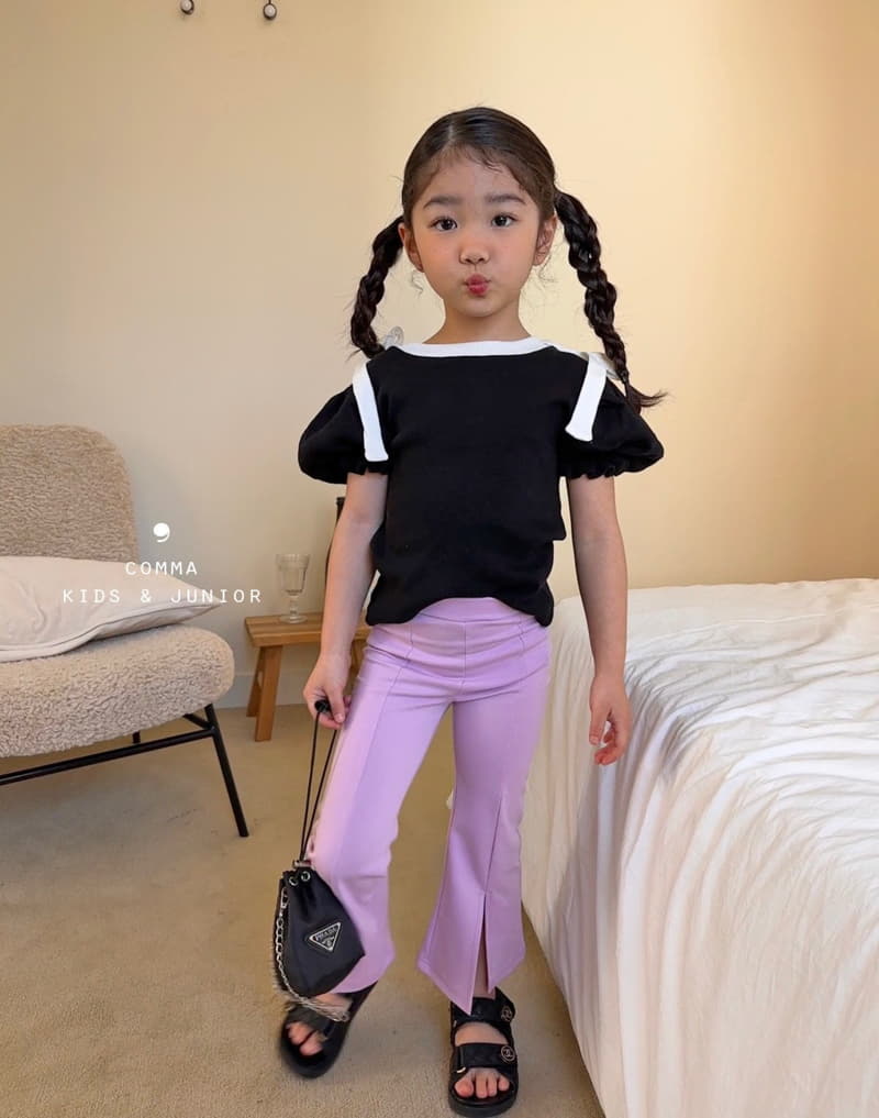 Comma - Korean Children Fashion - #designkidswear - Shoulder Ribbon Tee - 7